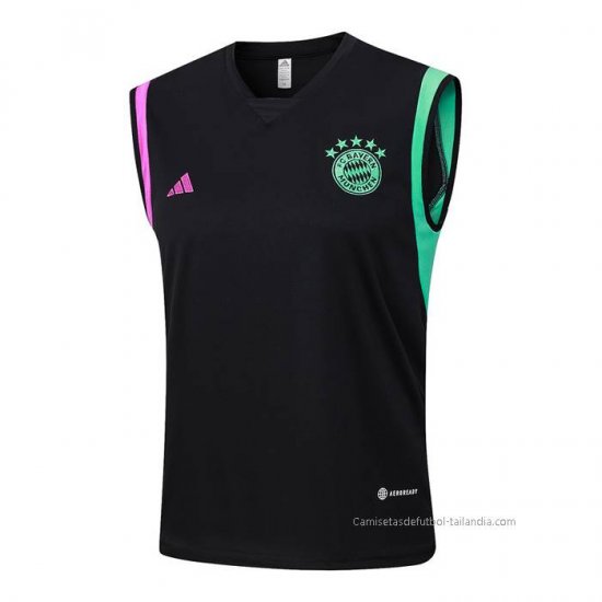 Camiseta de Entrenamiento Bayern Munich Sin Mangas 2023-2024 Negro - Haga un click en la imagen para cerrar