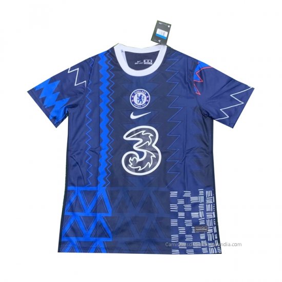 Camiseta de Entrenamiento Chelsea 2021 Azul - Haga un click en la imagen para cerrar