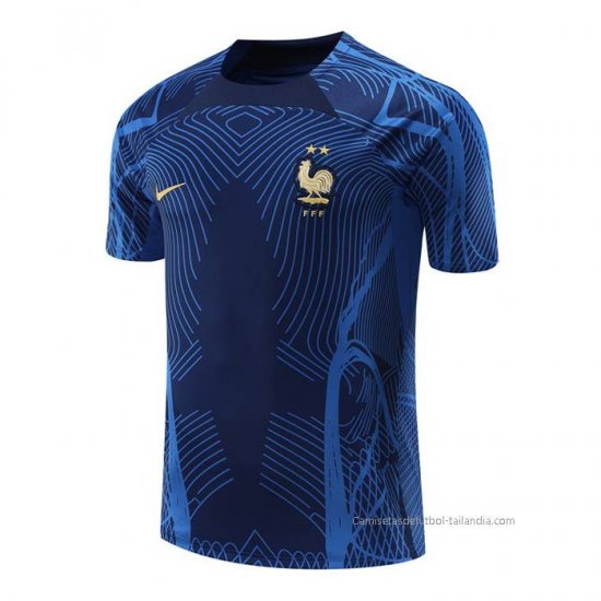 Camiseta de Entrenamiento Francia 2022-2023 Azul Oscuro - Haga un click en la imagen para cerrar