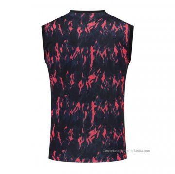 Camiseta de Entrenamiento Manchester United Sin Mangas 2022-2023 Negro y Rojo