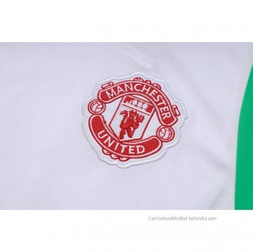 Camiseta de Entrenamiento Manchester United Sin Mangas 2023-2024 Blanco