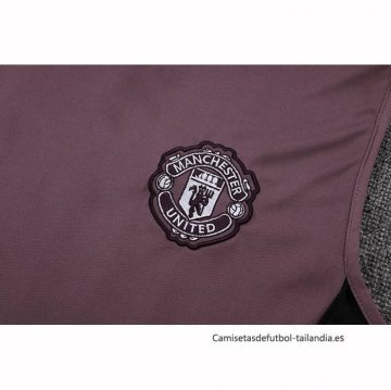 Camiseta de Entrenamiento Manchester United Sin Mangas 2025-2026 Rojo Purpura
