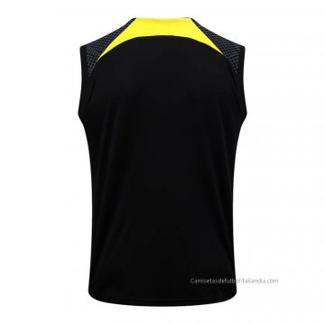 Camiseta de Entrenamiento Paris Saint-Germain Jordan Sin Mangas 2023-2024 Negro