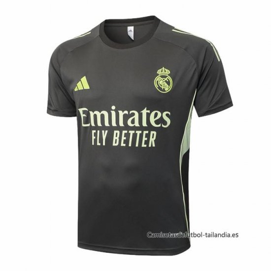 Camiseta de Entrenamiento Real Madrid 2025-2026 Gris Verde - Haga un click en la imagen para cerrar