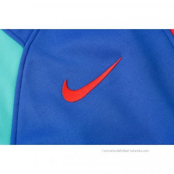 Chandal con Capucha del Barcelona 2021-2022 Azul