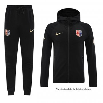 Chandal con Capucha del Barcelona 2024-2025 Negro Chandal con Capucha del Barcelona 2024-2025 Negro