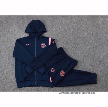 Chandal con Capucha del Barcelona 2025-2026 Negro Rosa