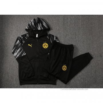 Chandal con Capucha del Borussia Dortmund 2021 Negro
