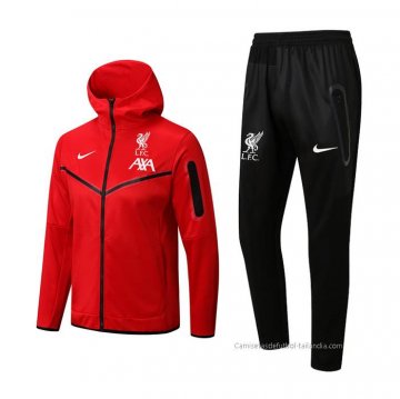 Chandal con Capucha del Liverpool 2022-2023 Rojo Chandal con Capucha del Liverpool 2022-2023 Rojo