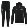 Chandal con Capucha del Manchester United 2021-2022 Negro Chandal con Capucha del Manchester United 2021-2022 Negro
