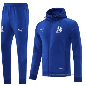 Chandal con Capucha del Olympique Marsella 2021-2022 Azul