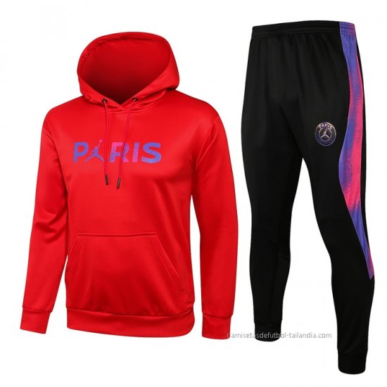 Chandal con Capucha del Paris Saint-Germain 2021-2022 Rojo - Haga un click en la imagen para cerrar