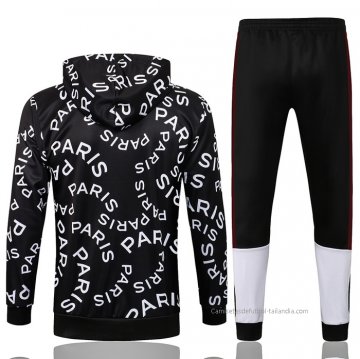 Chandal con Capucha del Paris Saint-Germain Jordan 2021-2022 Negro