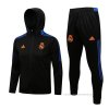 Chandal con Capucha del Real Madrid 2021-2022 Negro y Azul Chandal con Capucha del Real Madrid 2021-2022 Negro y Azul
