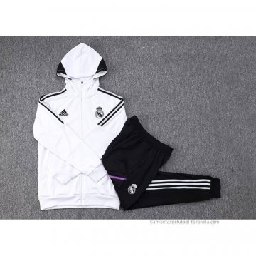 Chandal con Capucha del Real Madrid 2022-2023 Blanco