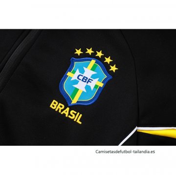 Chandal de Chaqueta del Brasil 2026-2027 Negro Amarillo