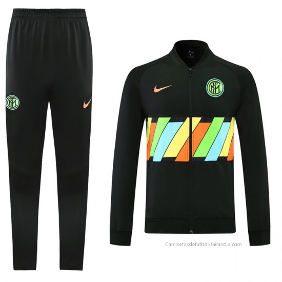 Chandal de Chaqueta del Inter Milan 2021 Negro - Haga un click en la imagen para cerrar