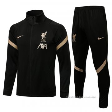 Chandal de Chaqueta del Liverpool Nino 2021-2022 Negro Chandal de Chaqueta del Liverpool Nino 2021-2022 Negro