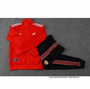 Chandal de Chaqueta del Manchester United Nino 2025-2026 Rojo