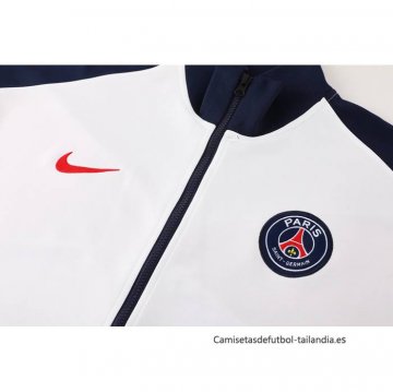Chandal de Chaqueta del Paris Saint-Germain 2024-2025 Blanco