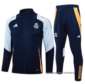 Chandal de Chaqueta del Real Madrid 2024-2025 Azul Oscuro Chandal de Chaqueta del Real Madrid 2024-2025 Azul Oscuro