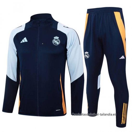 Chandal de Chaqueta del Real Madrid 2024-2025 Azul Oscuro - Haga un click en la imagen para cerrar