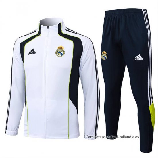 Chandal de Chaqueta del Real Madrid Nino 2025-2026 Blanco Negro - Haga un click en la imagen para cerrar