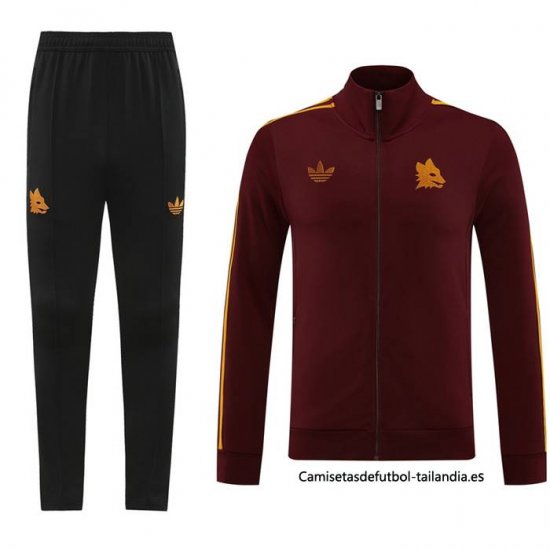 Chandal de Chaqueta del Roma 2023-2024 Rojo - Haga un click en la imagen para cerrar