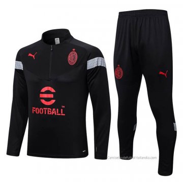 Chandal de Sudadera del AC Milan 2022-2023 Negro Chandal de Sudadera del AC Milan 2022-2023 Negro