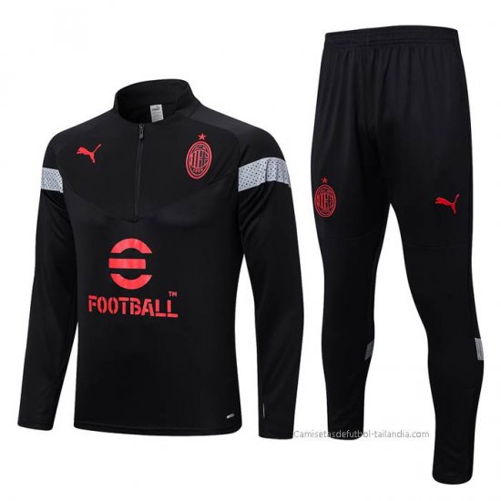 Chandal de Sudadera del AC Milan 2022-2023 Negro - Haga un click en la imagen para cerrar