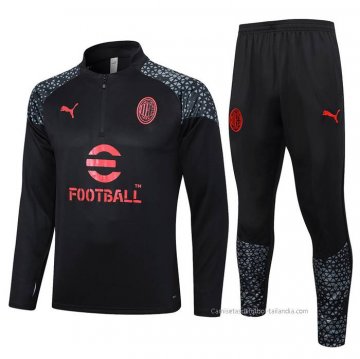 Chandal de Sudadera del AC Milan 2023-2024 Negro Chandal de Sudadera del AC Milan 2023-2024 Negro