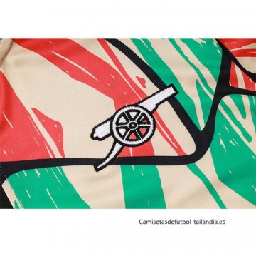 Chandal de Sudadera del Arsenal Nino 2024-2025 Rojo Verde