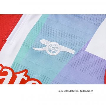 Chandal de Sudadera del Arsenal Nino 2024-2025 Rojo y Blanco