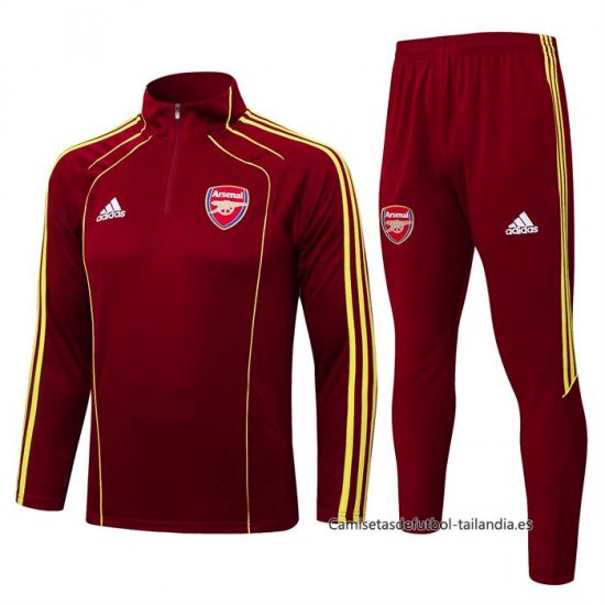 Chandal de Sudadera del Arsenal Nino 2025-2026 Rojo Amarillo - Haga un click en la imagen para cerrar