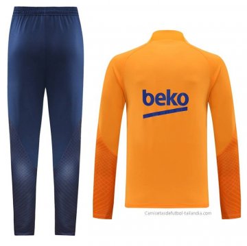 Chandal de Sudadera del Barcelona 2022-2023 Naranja