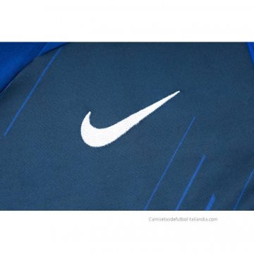 Chandal de Sudadera del Barcelona 2023-2024 Azul Oscuro