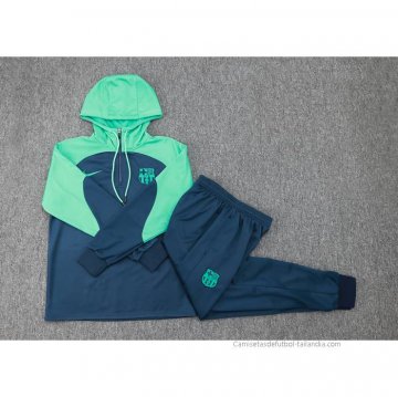 Chandal de Sudadera del Barcelona 2023-2024 Azul y Verde