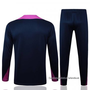 Chandal de Sudadera del Barcelona Nino 2025-2026 Negro Purpura