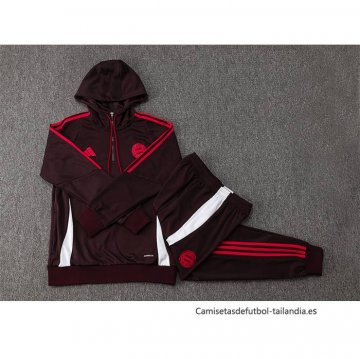 Chandal de Sudadera del Bayern Munich Nino 2024-2025 Rojo Oscuro