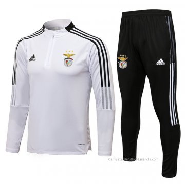 Chandal de Sudadera del Benfica 2021-2022 Blanco Chandal de Sudadera del Benfica 2021-2022 Blanco