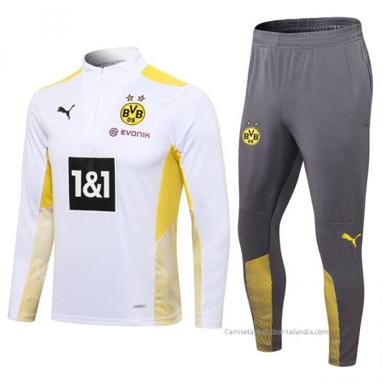 Chandal de Sudadera del Borussia Dortmund 2021-2022 Blanco - Haga un click en la imagen para cerrar