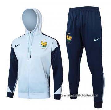 Chandal de Sudadera del Francia 2024-2025 Azul Claro Chandal de Sudadera del Francia 2024-2025 Azul Claro