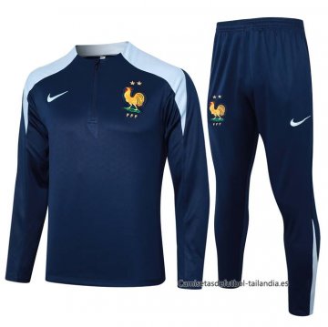 Chandal de Sudadera del Francia Nino 2024-2025 Azul Chandal de Sudadera del Francia Nino 2024-2025 Azul