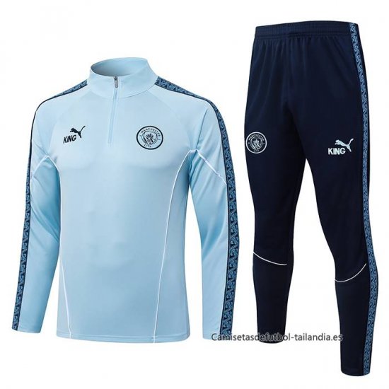 Chandal de Sudadera del Manchester City Nino 2025-2026 Azul - Haga un click en la imagen para cerrar