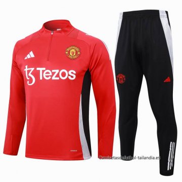 Chandal de Sudadera del Manchester United 2024-2025 Rojo Chandal de Sudadera del Manchester United 2024-2025 Rojo