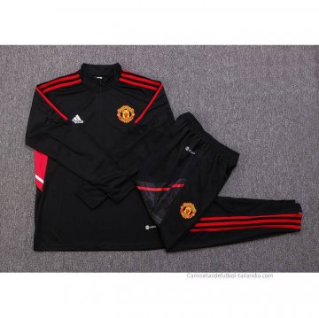 Chandal de Sudadera del Manchester United 2022-2023 Negro