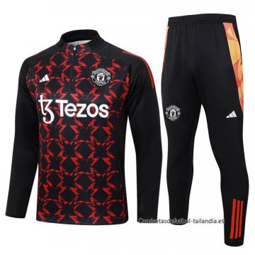 Chandal de Sudadera del Manchester United 2024-2025 Rojo Chandal de Sudadera del Manchester United 2024-2025 Rojo