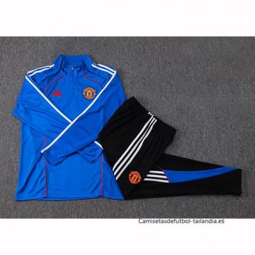 Chandal de Sudadera del Manchester United 2025-2026 Azul