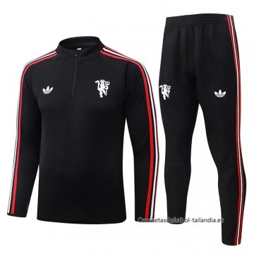 Chandal de Sudadera del Manchester United Nino 2026-2027 Negro Chandal de Sudadera del Manchester United Nino 2026-2027 Negro