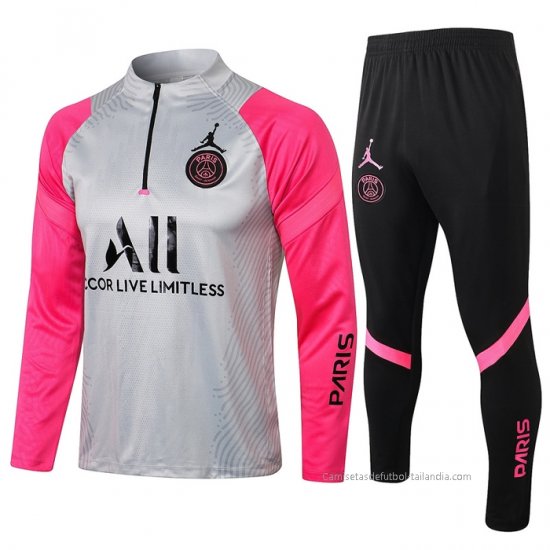 Chandal de Sudadera del Paris Saint-Germain 2021-2022 Gris - Haga un click en la imagen para cerrar